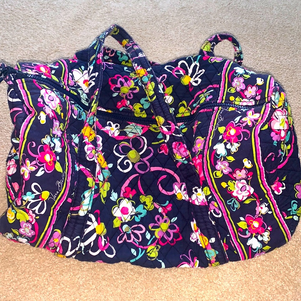 Small duffel in blue ribbons